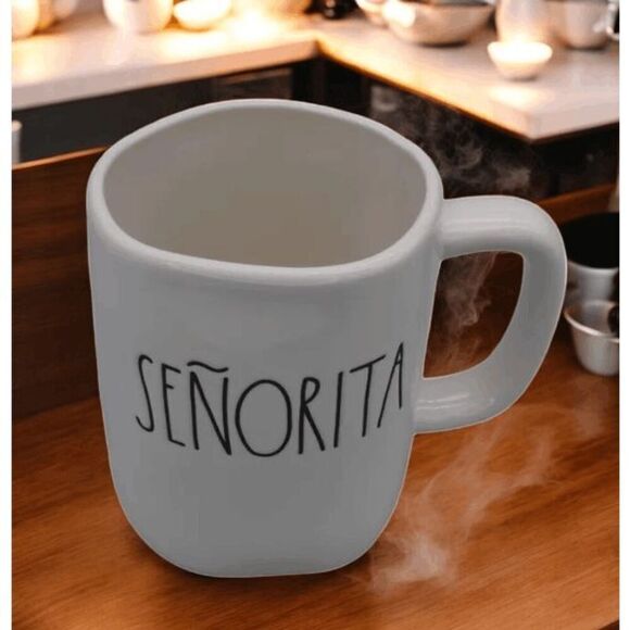 Rae Dunn senorita Coffee mug Artisan Collection White Cup Large Ceramic - Picture 3 of 5